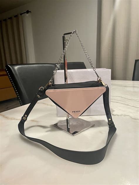prada pink triangle
